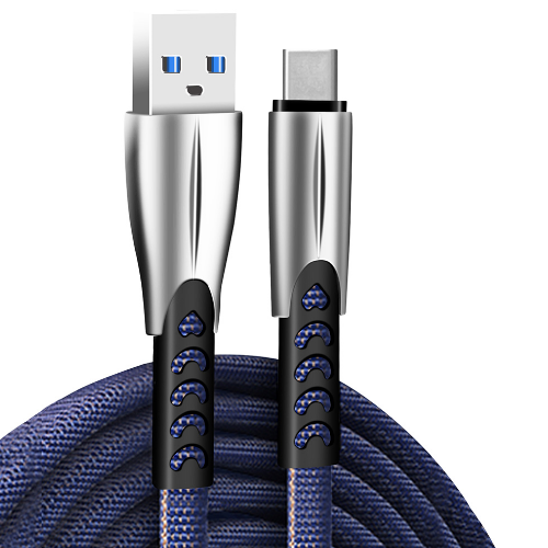 Кабель USB Type-C ColorWay CW-CBUC012-BL 2,4A 1м синій - Фото 4 Кабель USB Type-C ColorWay CW-CBUC012-BL 2,4A 1м синій - зображення 4