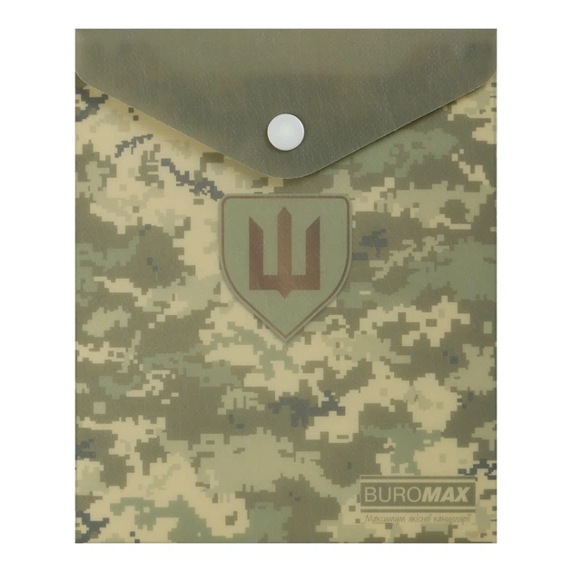 Папка-конверт А6 на кнопці MILITARY зелена BM.3922-04 BUROMAX матовий непрозорий пластик (4823126809571) - Фото 1 Папка-конверт А6 на кнопці MILITARY зелена BM.3922-04 BUROMAX матовий непрозорий пластик (4823126809571) - зображення 1
