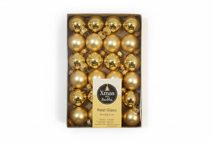 Набір ялинкових куль Xmas 24 шт. Gold (NY4427130820250) - Фото 1 Набір ялинкових куль Xmas 24 шт. Gold (NY4427130820250) - изображение 1