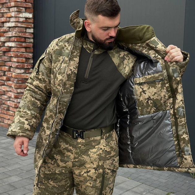 Бушлат ріп-стоп з підкладкою Omni-Heat 5XL піксель - изображение 4