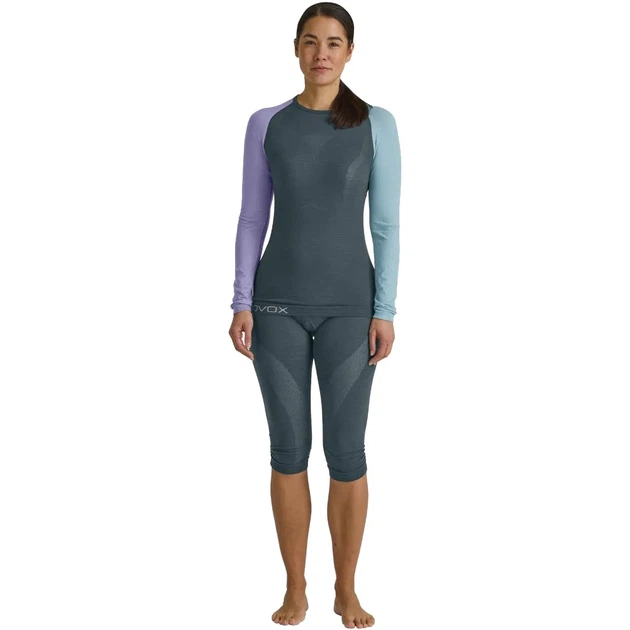 Термофутболка женская анатомическая Ortovox 120 Comp Light Long Sleeve Wmn Dark arctic grey L (100080947) - изображение 2