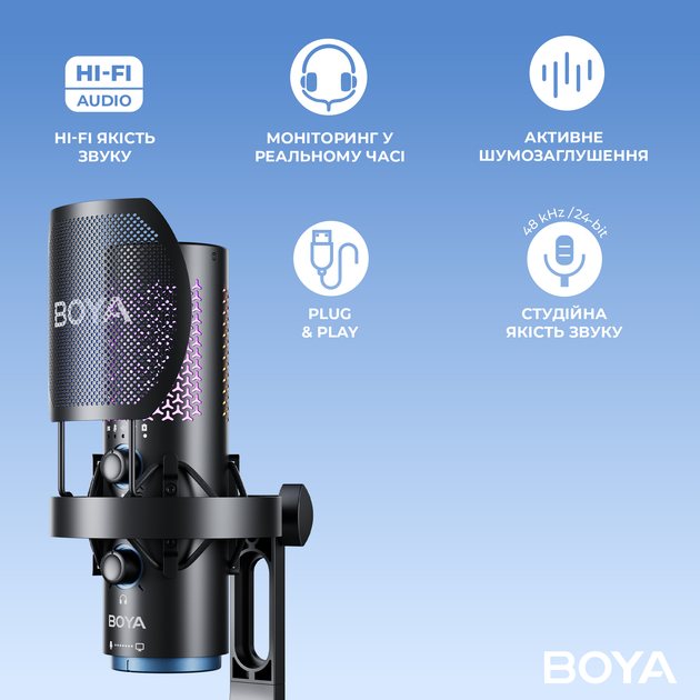 Беспроводной конденсаторный микрофон BOYA K5-02 RGB Black - изображение 17