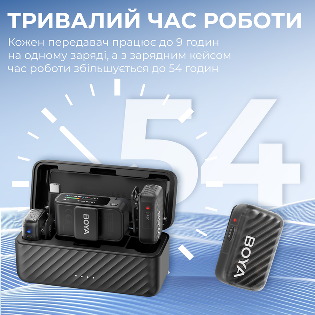 Бездротовий мікрофон Boya MIC 2-02 Type-C/TRS Black - зображення 10