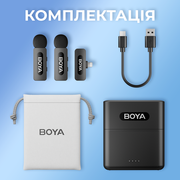 Беспроводной петличный микрофон Boya BY-V3 Lightning Black - изображение 15