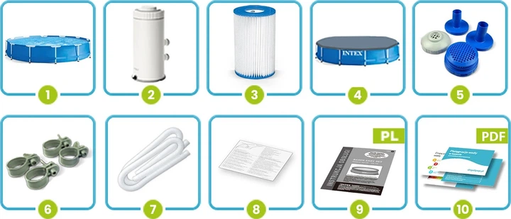 Каркасний басейн Intex 10 в 1 366 x 76 см 28212 (5902854510962) - зображення 3