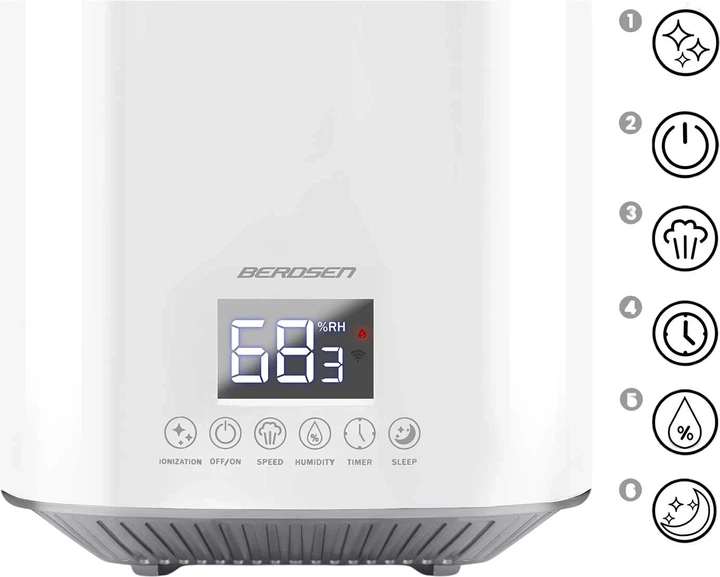 Зволожувач повітря Berdsen BD-502 Білий - зображення 10