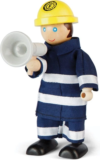 Zestaw figurek Tidlo Wooden Dollhouse Lalki Strażacy 12 cm 4 szt 2999928 (5012824001175) - obraz 3