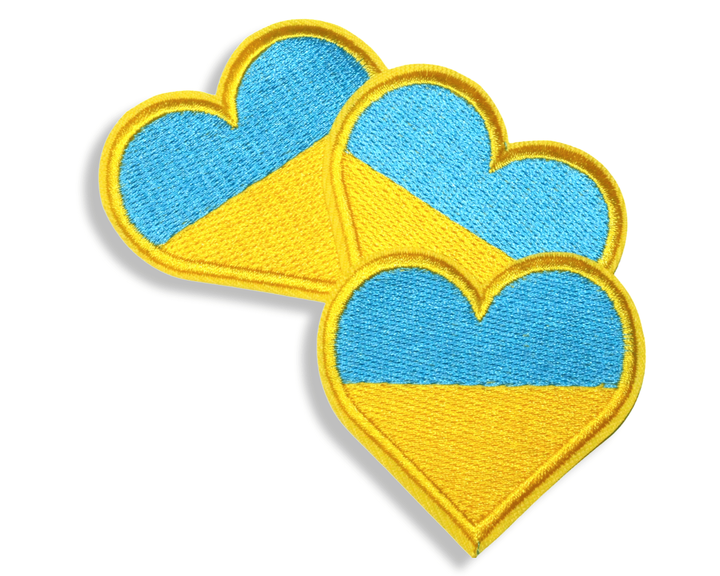 Аппликация FROM FACTORY APURK2 для одежды нашивка Сердце Флаг Украины №2/6х6см - изображение 3
