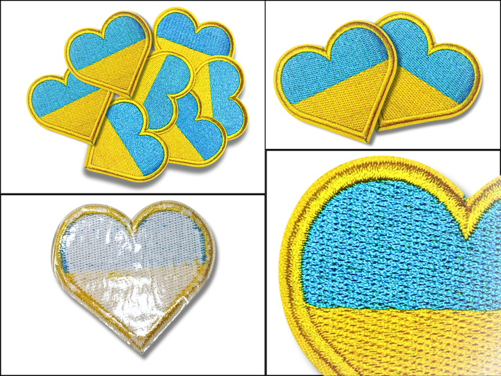 Аппликация FROM FACTORY APURK2 для одежды нашивка Сердце Флаг Украины №2/6х6см - изображение 4