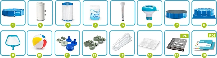 Каркасний басейн Intex 16 в 1 366 x 76 см 28212 (5902854515462) - зображення 3