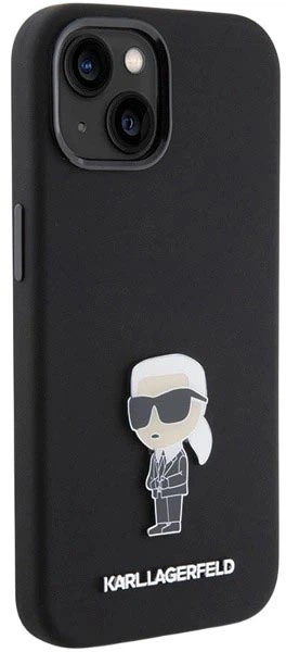 Панель Karl Lagerfeld Silicone Ikonik Metal Pin для Apple iPhone 15 Black (3666339165994) - зображення 4