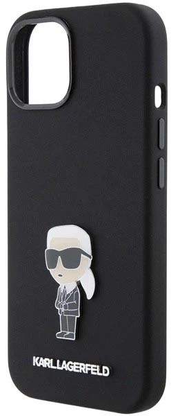 Панель Karl Lagerfeld Silicone Ikonik Metal Pin для Apple iPhone 15 Black (3666339165994) - зображення 5