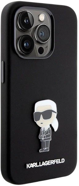 Панель Karl Lagerfeld Silicone Ikonik Metal Pin для Apple iPhone 15 Pro Black (3666339166014) - зображення 4