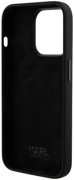 Панель Karl Lagerfeld Silicone Ikonik Metal Pin для Apple iPhone 15 Pro Black (3666339166014) - зображення 6