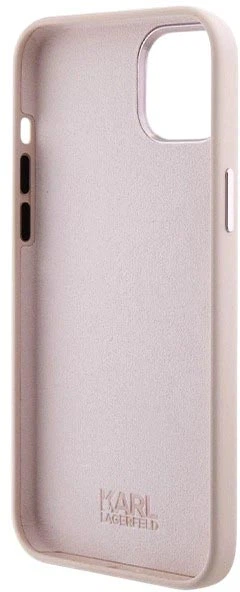 Панель Karl Lagerfeld Silicone Choupette Metal Pin для Apple iPhone 15 Pink (3666339166243) - зображення 6