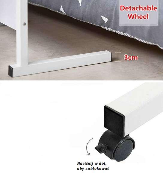 Stolik kawowy Hedo 59925 stolik pod laptopa regulowany Czarny (5904041123641) - obraz 3