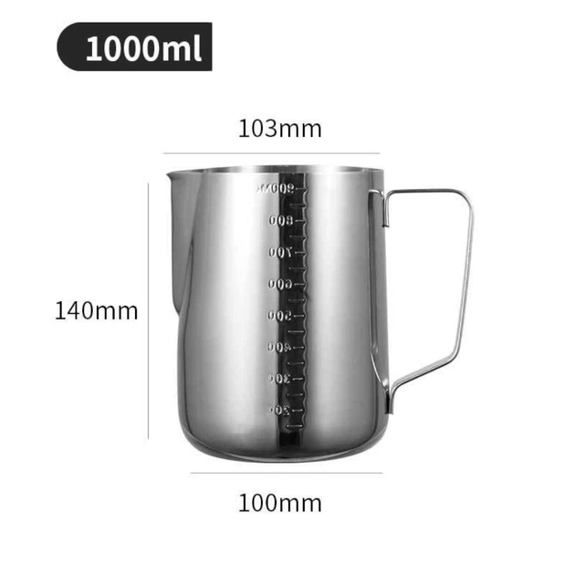 Питчер для взбивания молока, молочник для кофе Milk Frothing Pitcher 1.0 л (R92698-1.0) - Фото 9 Питчер для взбивания молока, молочник для кофе Milk Frothing Pitcher 1.0 л (R92698-1.0) - изображение 9