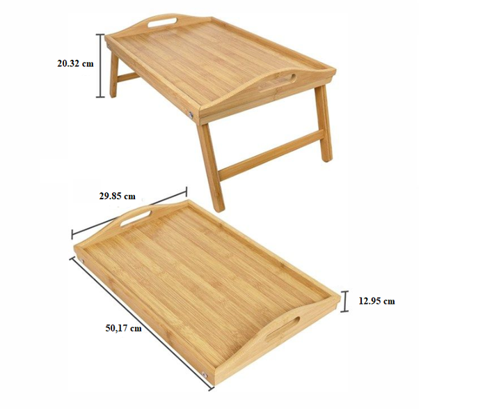 Стіл для сніданку Hedo 59465 бамбуковий на ніжках 31 x 15 x 52 см (5904041123733) - зображення 4