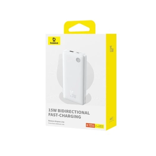 УМБ Baseus Airpow Lite Power Bank 10000mAh 15W White (P10067500213-00) - зображення 6