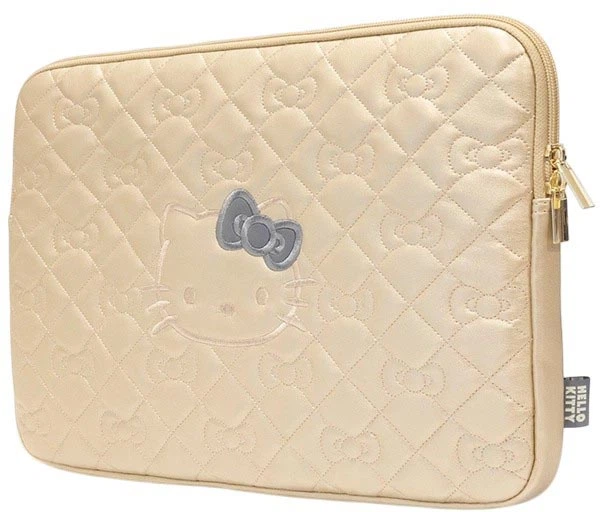 Чохол для ноутбука Hello Kitty Zip PU Quilted Bows 14" Gold (3666339190378) - зображення 2