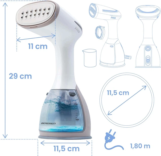 Parownica do ubrań Berdsen BD-310 Biały - obraz 2