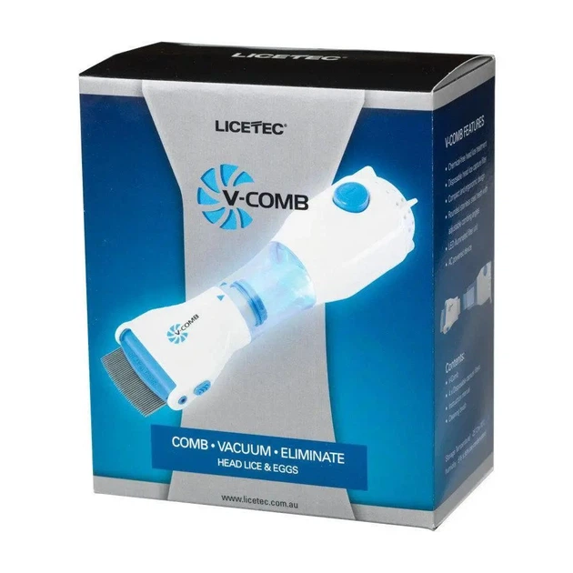 Гребінець для видалення вошей та бліх 220 Вт V-Comb Licetec TM-38 електричний, зі щіткою для очищення, нержавіюча сталь - зображення 5