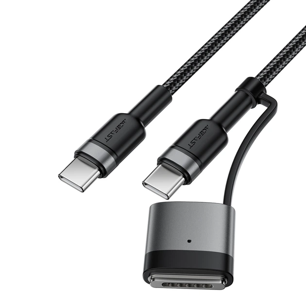 Кабель ACEFAST C22-05 USB-C to USB-C / magnetic aluminum alloy charging data cable Black (6974316285151) - Фото 3 Кабель ACEFAST C22-05 USB-C to USB-C / magnetic aluminum alloy charging data cable Black (6974316285151) - изображение 3