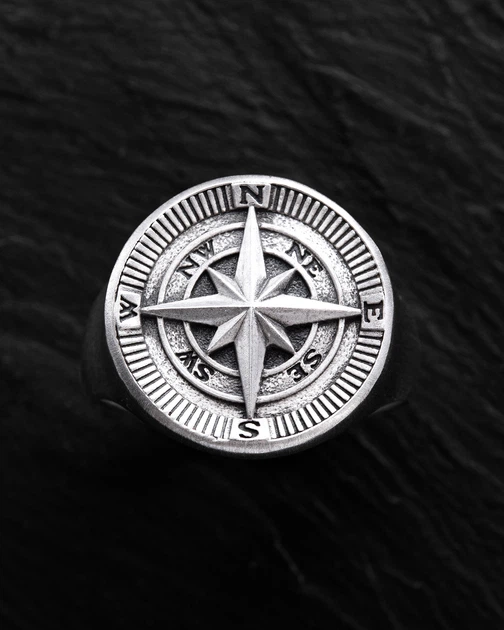 Серебряное кольцо COMPASS. POLAR STAR Reytel 1195630 22.5 - Фото 3 Серебряное кольцо COMPASS. POLAR STAR Reytel 1195630 22.5 - изображение 3