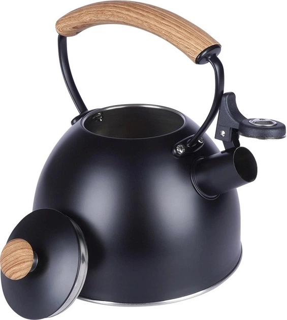 Чайник Vilde зі свистком сталевий чорний 2.5 л (5904316457099) - зображення 3
