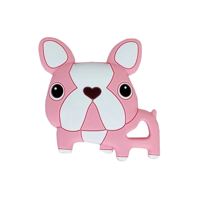 Силиконовый прорезыватель "Бульдожка" MGZ-0414(Pink) розовый, 8х1х8 см - Фото 1 Силиконовый прорезыватель "Бульдожка" MGZ-0414(Pink) розовый, 8х1х8 см - изображение 1
