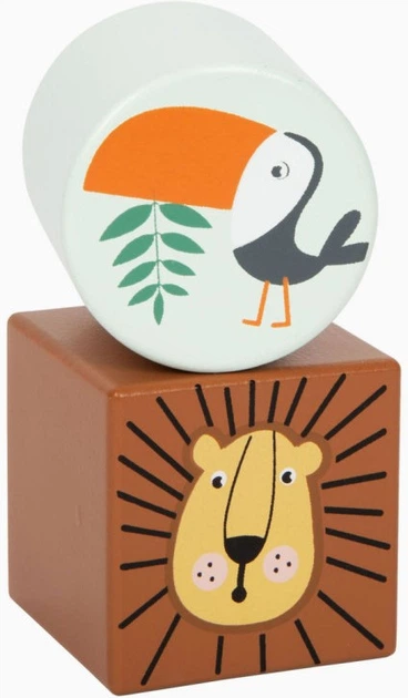 Набір дерев’яних кубиків Small Foot Discovery Safari 12 елементів 12230 (4020972122308) - зображення 3