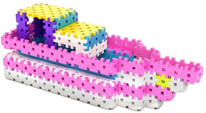 Klocki konstrukcyjne Meli Basic różowych 1000 elementów 50031 (5902431290126) - obraz 3