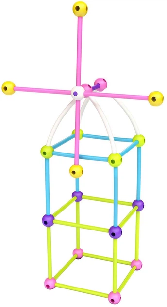 Klocki konstrukcyjne Meli Stik różowych 300 elementów 50604 (5902431291390) - obraz 3