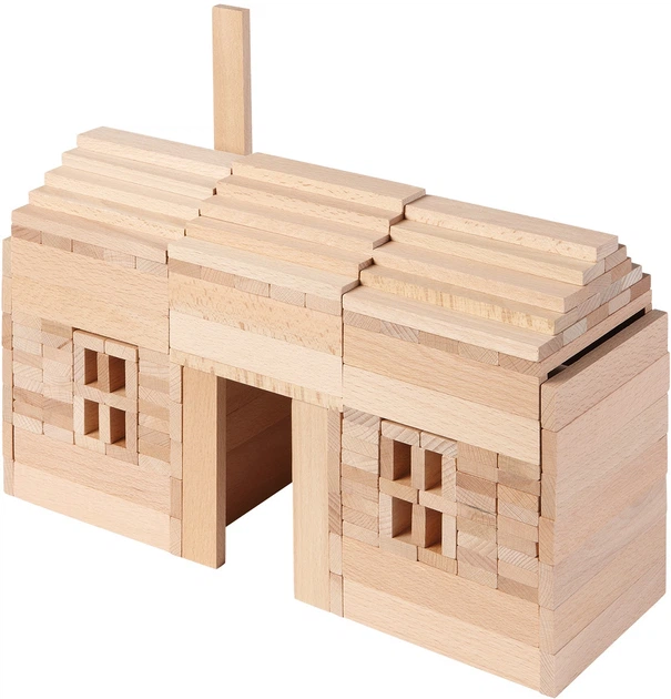 Zestaw klocków drewnianych Goki Nature 200 elementów 58563 (4013594585637) - obraz 2