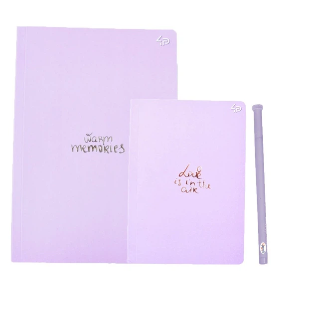 Набор блокнотов 4Profi Title note violet 64 листа А5 В6 + ручка - Фото 1 Набор блокнотов 4Profi Title note violet 64 листа А5 В6 + ручка - изображение 1