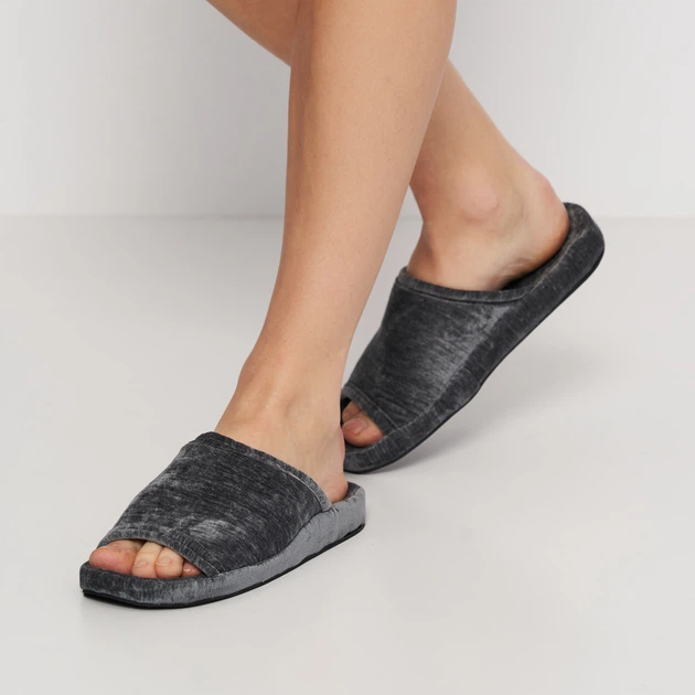 Женские домашние тапочки с открытым носком FX shoes Валенсия 7209 40 25.5 см Серые (2820000018229) - Фото 2 Женские домашние тапочки с открытым носком FX shoes Валенсия 7209 40 25.5 см Серые (2820000018229) - изображение 2