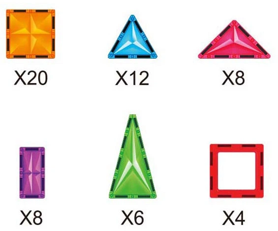 Klocki magnetyczne Jumbo 58 elementów MX0516070 (8713218062808) - obraz 3