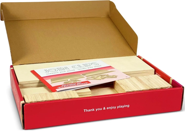 Набір дерев’яних кубиків Join Clips Expansion 88 елементів JCB (7110933968742) - зображення 2