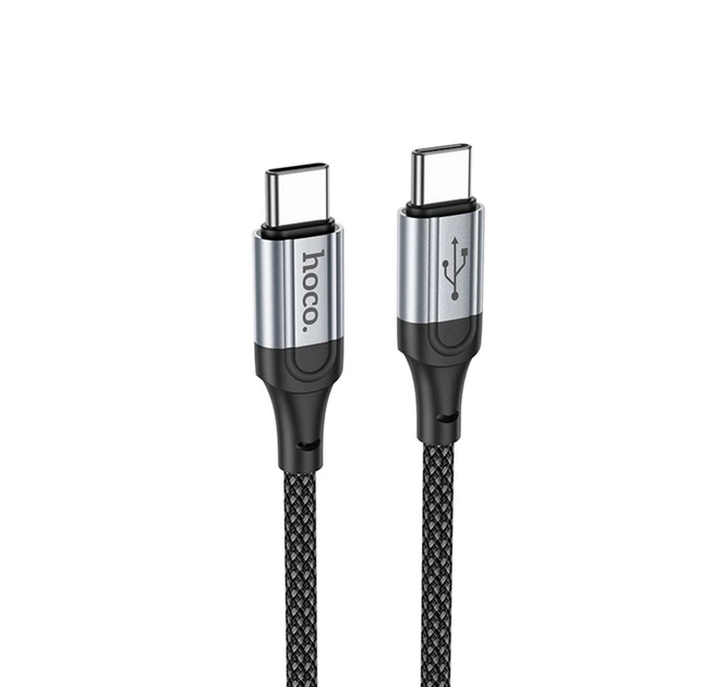 Кабель для заряджання Hoco X102 Fresh Type-C to Type-C 60W 20V / 3A 1 м Black (35653_3577429) - Фото 1 Кабель для заряджання Hoco X102 Fresh Type-C to Type-C 60W 20V / 3A 1 м Black (35653_3577429) - зображення 1