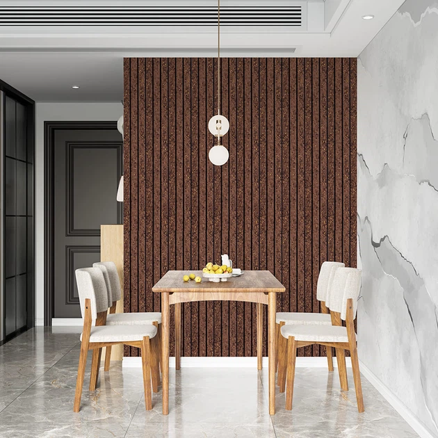 Декоративная стеновая рейка Sticker Wall PS Коричневый 2900x120x12 мм (SW-00001737) - изображение 4