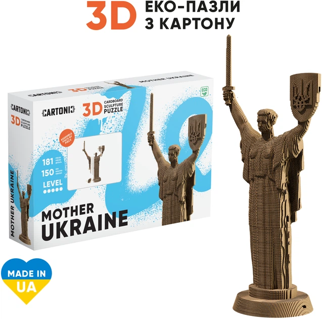 3D пазл-конструктор Cartonic 3D Puzzle Mother Ukraine Родина-мать