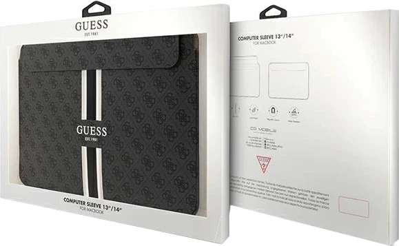 Сумка для ноутбука Guess 4G Printed Stripes 14" Black (3666339120511) - зображення 4