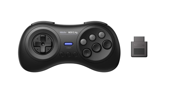 Набір Консоль Sega Mega Drive 2 HAA-2502 Japan Asia Black Б/У + Геймпад Бездротовий 8BitDo 1 M30 2.4G 81CA - зображення 3