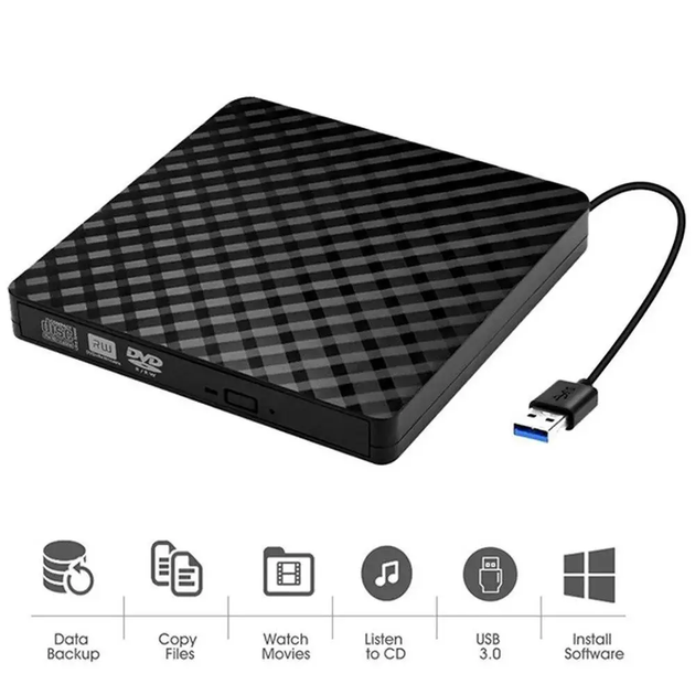 Внешний оптический привод DVD-RW DVD-USB 3.0 24Х Черный - изображение 4