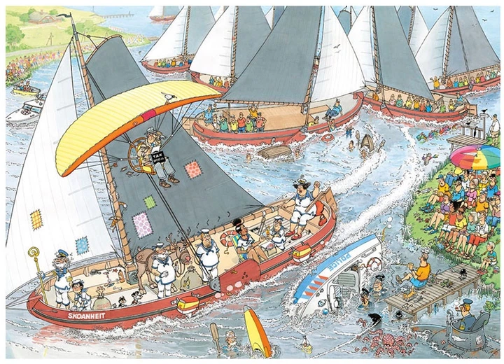 Puzzle Jan van Haasteren Jigsaw: Dutch Traditions 2 x 1000 elementów 2051537 (8710126013472) - obraz 4