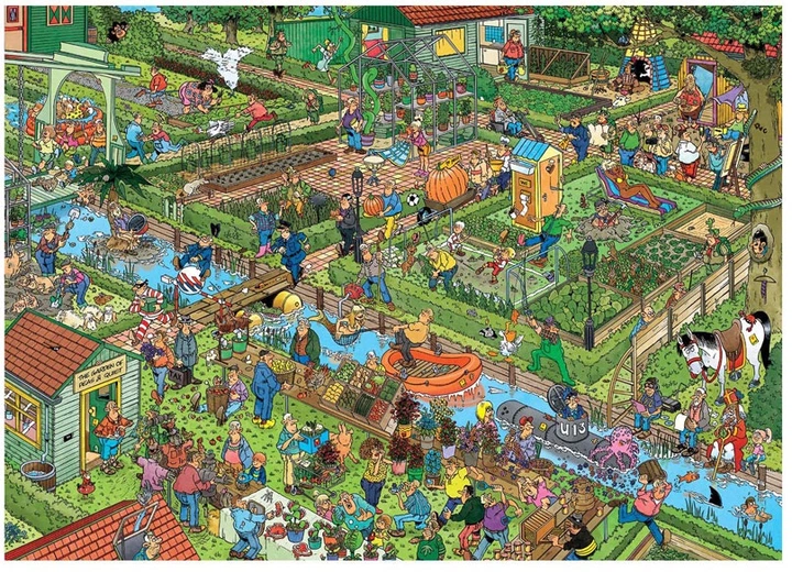 Puzzle Jan van Haasteren Jigsaw: Ogrody społecznościowe 1000 elementów 2051706 (8721017604211) - obraz 2