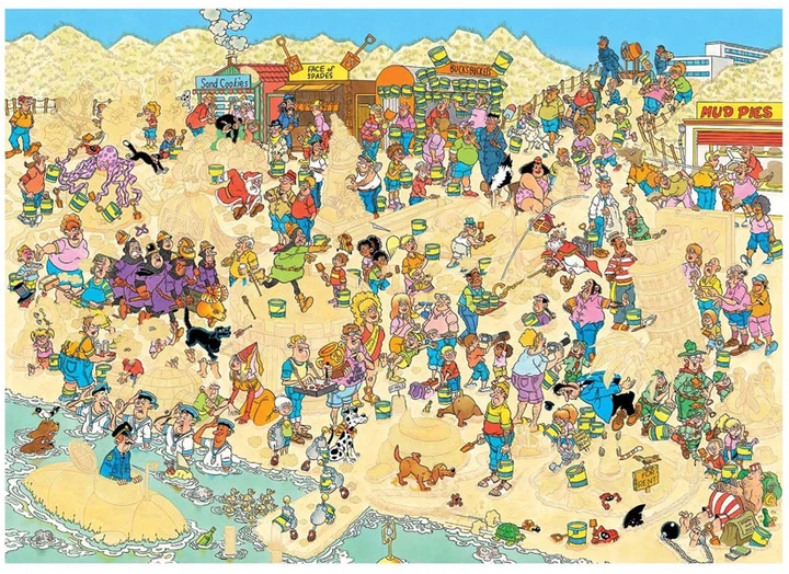 Puzzle Jan van Haasteren Jigsaw: Rzeźby z piasku 1000 elementów 2051718 (8721017604334) - obraz 2