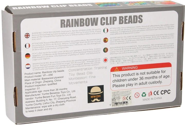 Ігровий набір Yunhe Beiweiqu Toys Веселкові кліпси-намистини 7895897 (8718012050952) - зображення 2