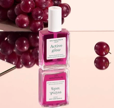 Лак для ногтей Active Glow Manucurist Grape – лечебное цветное покрытие с маслом миндаля 15мл - изображение 5