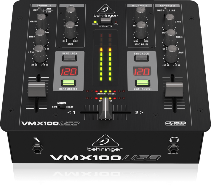 Mikser audio Behringer VMX100USB 2-kanałowy (000-A2Q01-00010) - obraz 2